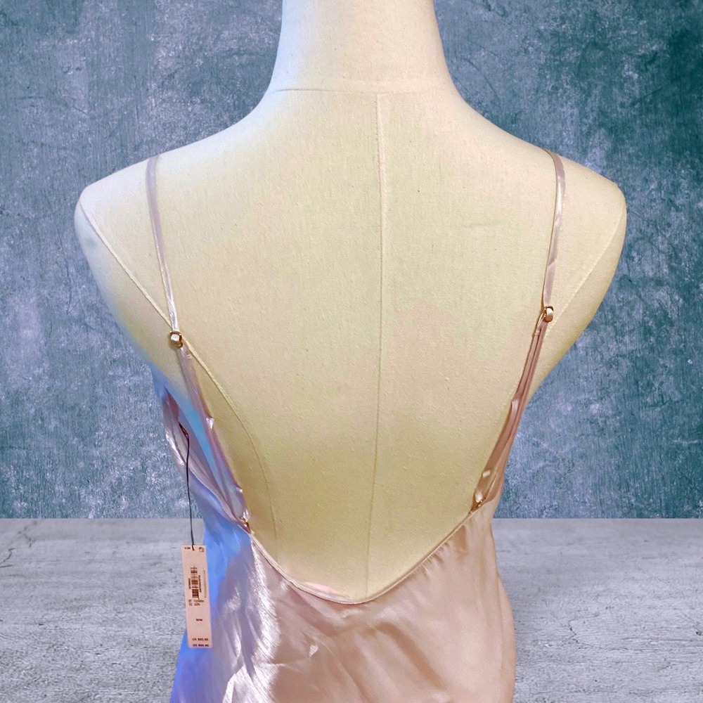 Victoria's Secret Organza Pink Champagne Mini Slip Size M NWT - Picture 7 of 10